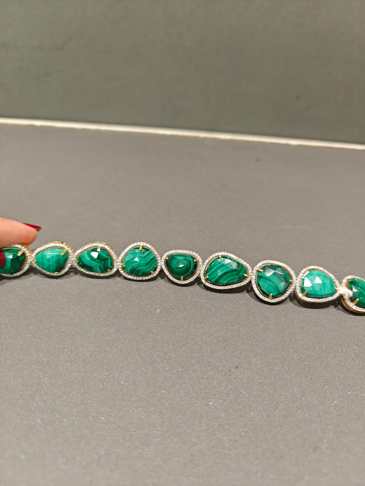 Malachite Diamond Bracelet