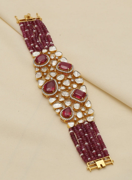 Ruby Cluster Bracelet