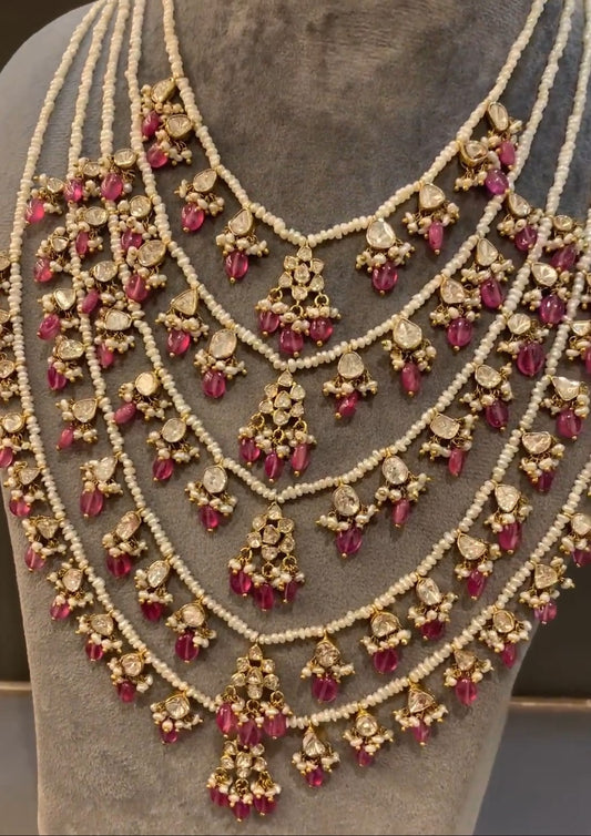 Rosanne 5 Layer Bead Long Necklace