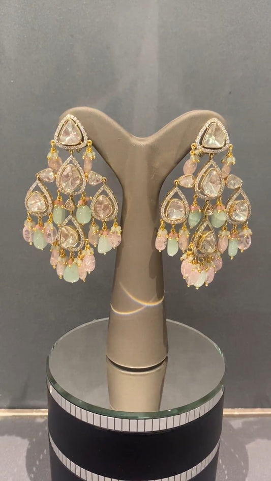 Suman Polki Long Earring